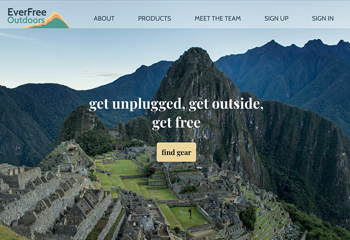 EverFree Outdoors Mock Site